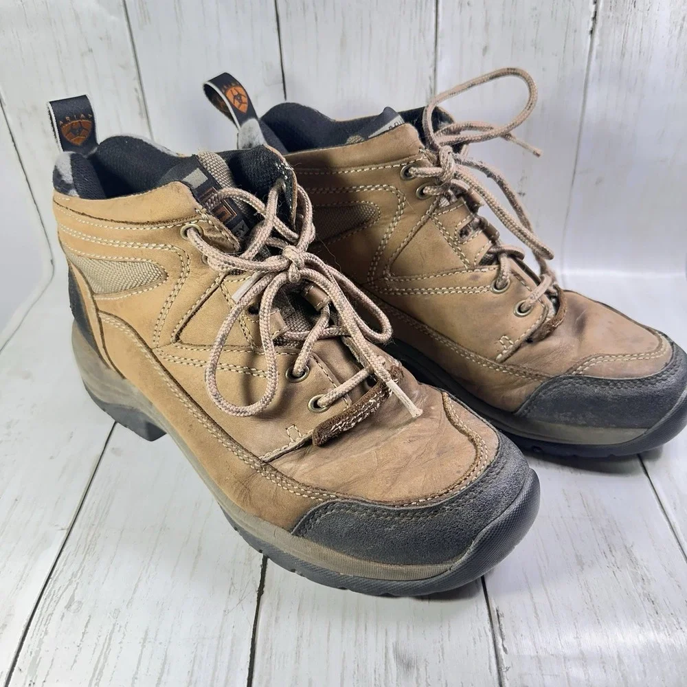 Ariat Women's 7.5B Style 70057 Brown Leather Lace Up Hiking Trail Boots‎ EU 38